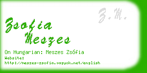 zsofia meszes business card